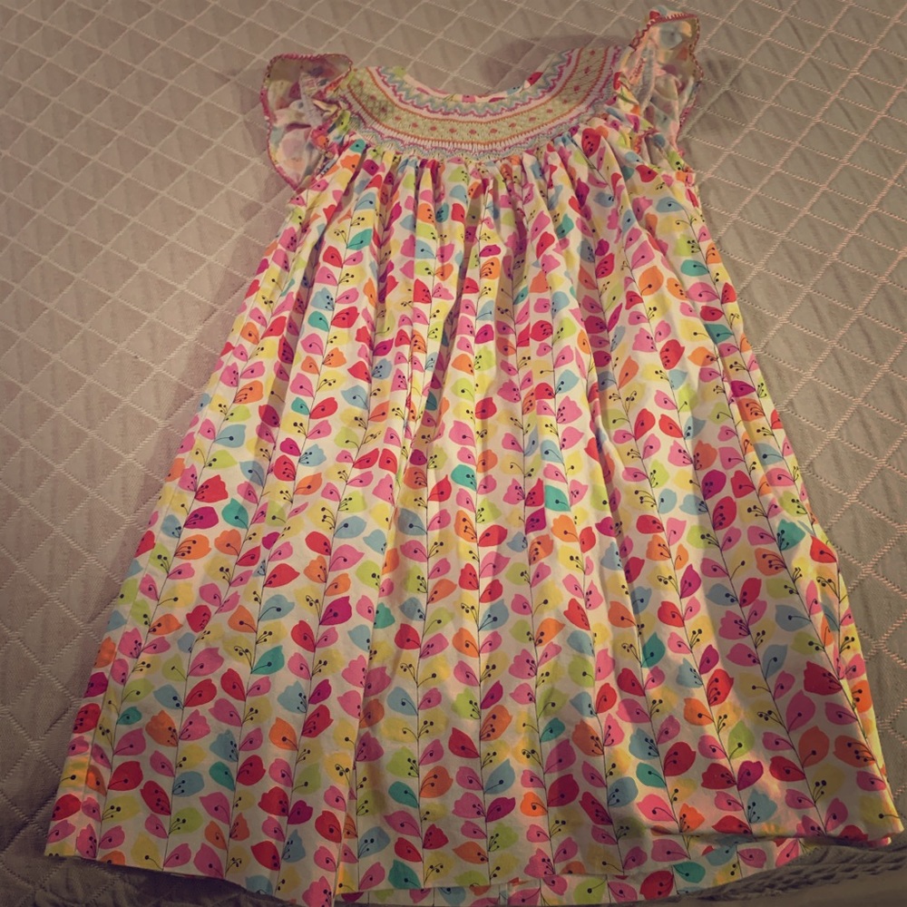 Little girl's smocked dress